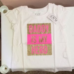 The Children’s Place Girls tee SZ 2T white NWT